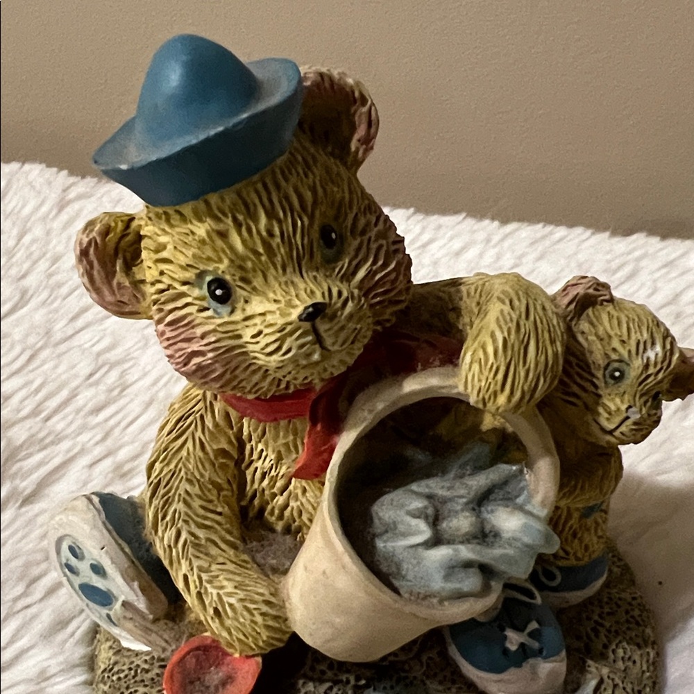 Cherished Teddies Cub at the beach and teddy bear, mom and cub figurine. - Picture 8 of 8